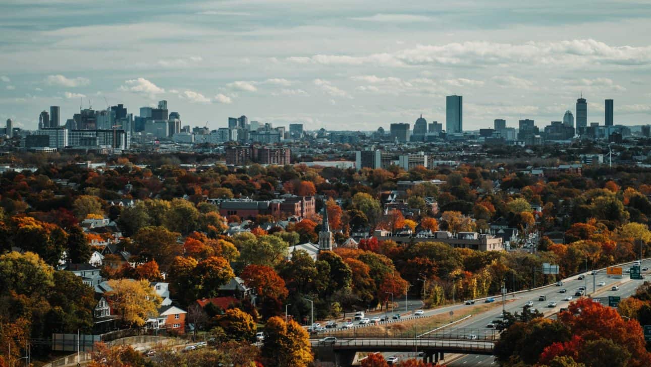 Boston Fall Skyline.